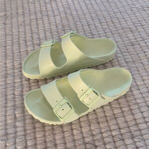 Birkenstock EVA Light Green Slide Sandals size 7